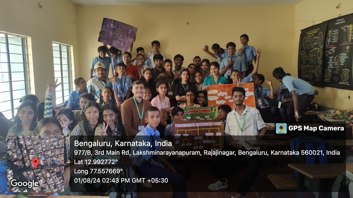 acscebangalore's tweet image. The Department of #Biomedical_Engineering organized a visit to a government school in Rajajinagar, for 2nd year students as a part of their #NSS activity &quot;Awareness program on Career opportunities&quot;.