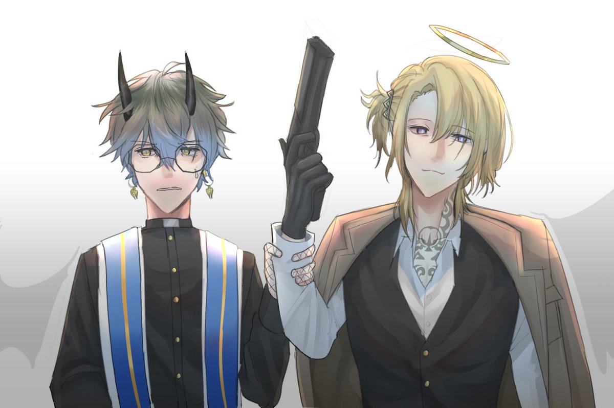 RLovesCake's tweet image. Angel &amp;amp; Demon AU

#Lucake