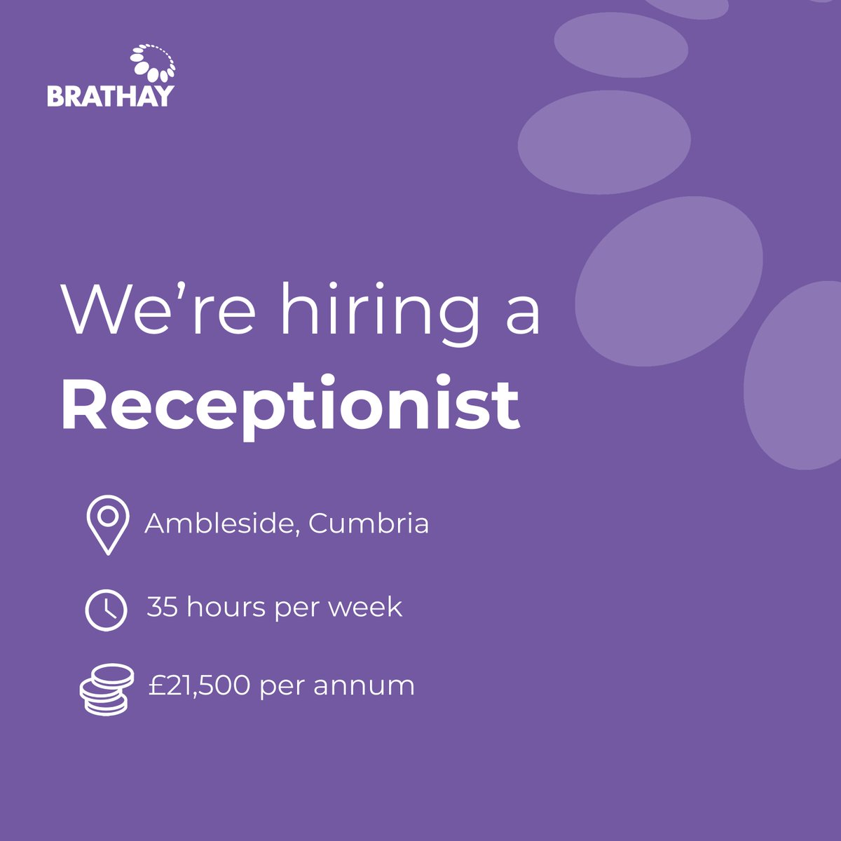 📢 Join the Brathay Team!
Passionate about inspiring young people? We’re hiring! Check out our current vacancies:

🌟 Community Youth Tutor | Ambleside and South Lakes | Full Time
🌟 Duty Manager | Ambleside | Full Time, Maternity Cover
🌟 Senior Receptionist | Ambleside | Full T