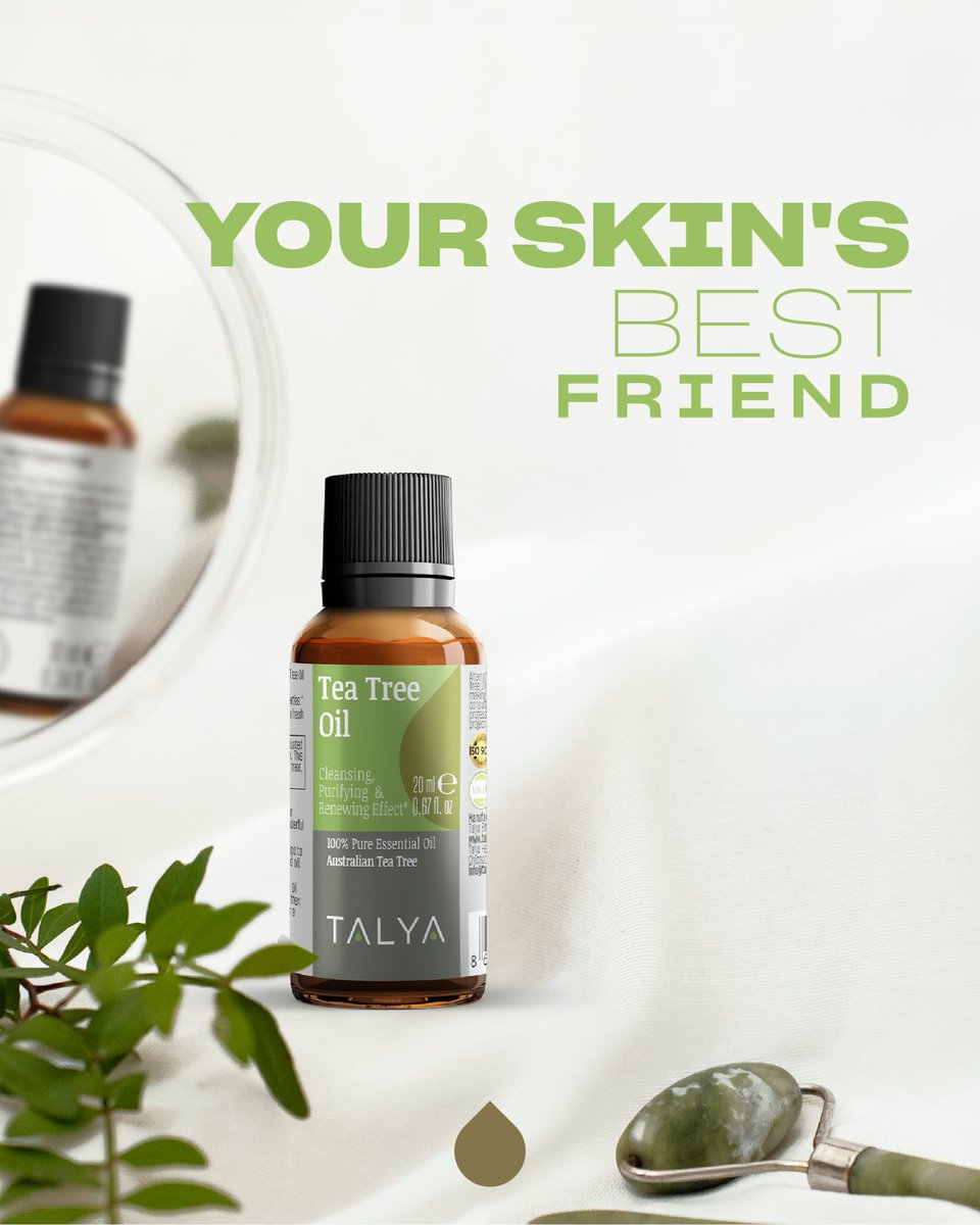 talyaherbal's tweet photo. Looking for a natural option for your oily skin in summer?

🌿The solution is Tea Tree Oil. This natural oil helps prevent acne and pimples while also supporting the hydration of your skin.

#talyabitkisel #ilovemyself #aromatherapy #natural #naturaloils #skincare #teatreeoil https://t.co/xSw0FDA11m