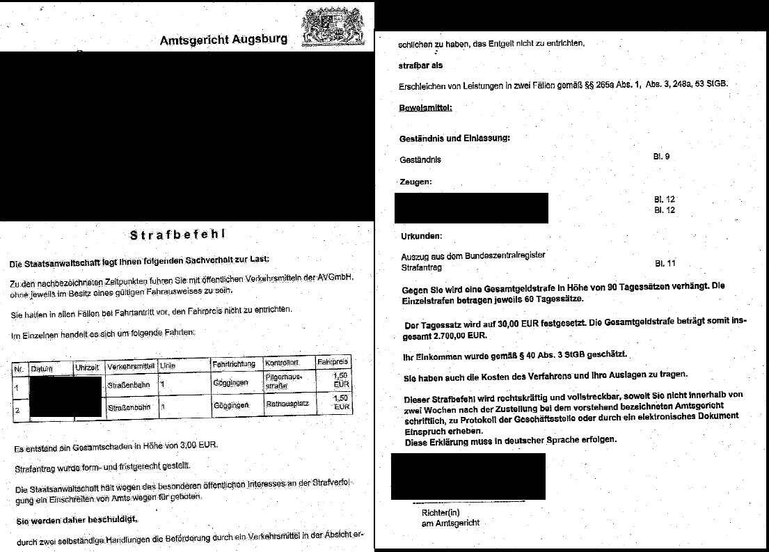 freiheitsfonds's tweet photo. Nur ein Mann, der wegen eines "Schadens" von 3 Euro jetzt 2700 Euro zahlen muss. Und weil er es nicht kann, muss er dafür 3 Monate ins Gefängnis. 

2 x ohne Ticket fahren, 3 Monate Gefängnis. Möglich macht's § 265a StGB. Endlich weg damit, @MarcoBuschmann! https://t.co/Oehx2JZCdi
