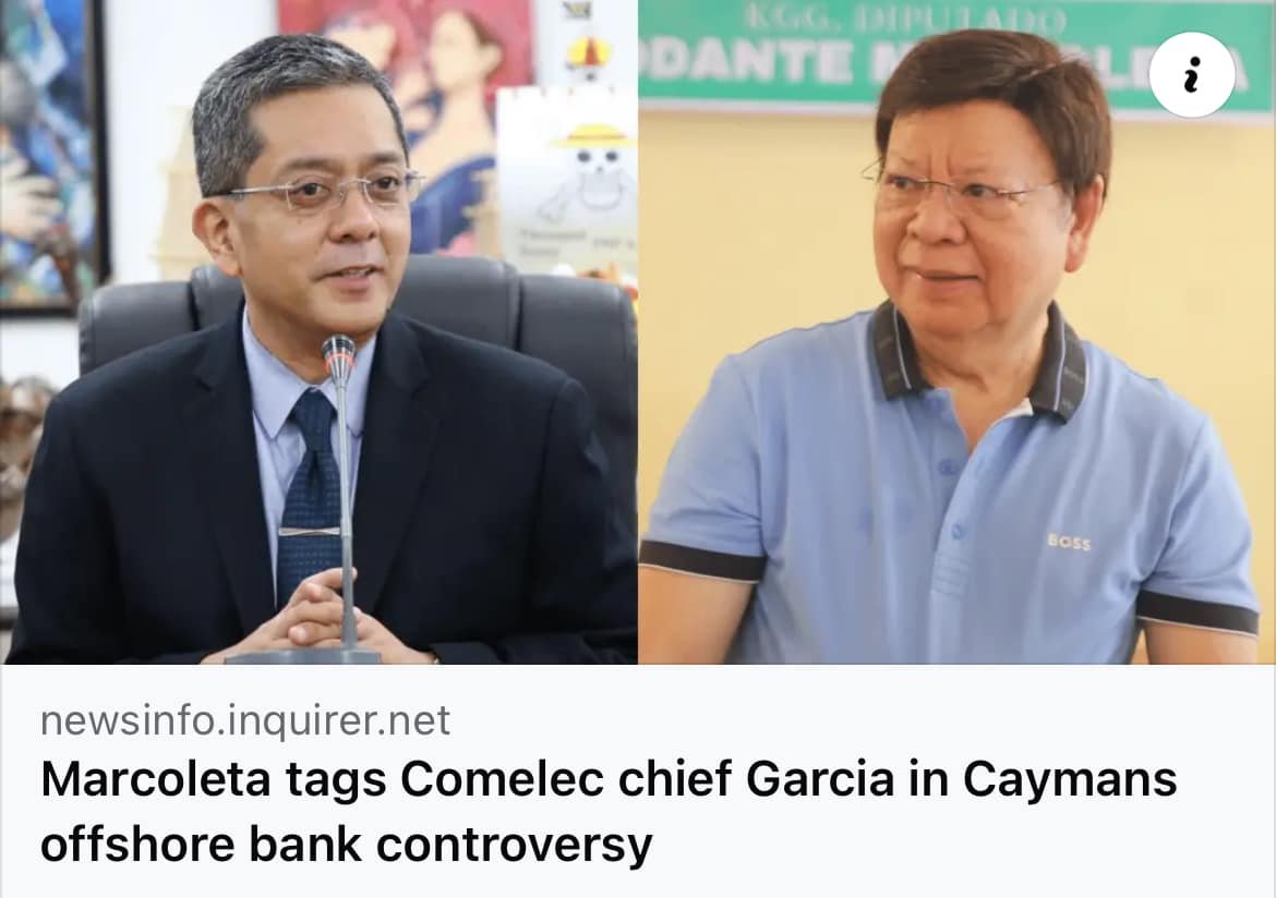 jesusfalcis's tweet photo. COMELEC CHAIR GEORGE GARCIA MAY CAYMANS OFFSHORE BANK ACCOUNT?

Nagpasabog si Congressman Marcoleta kahapon. May pinakita syang ayon sa kanya ay patunay na may offshore bank accounts si COMELEC Chair George Garcia.

Legit kaya?

A thread 🧵

#HelloGarcia https://t.co/52ohkaL11k