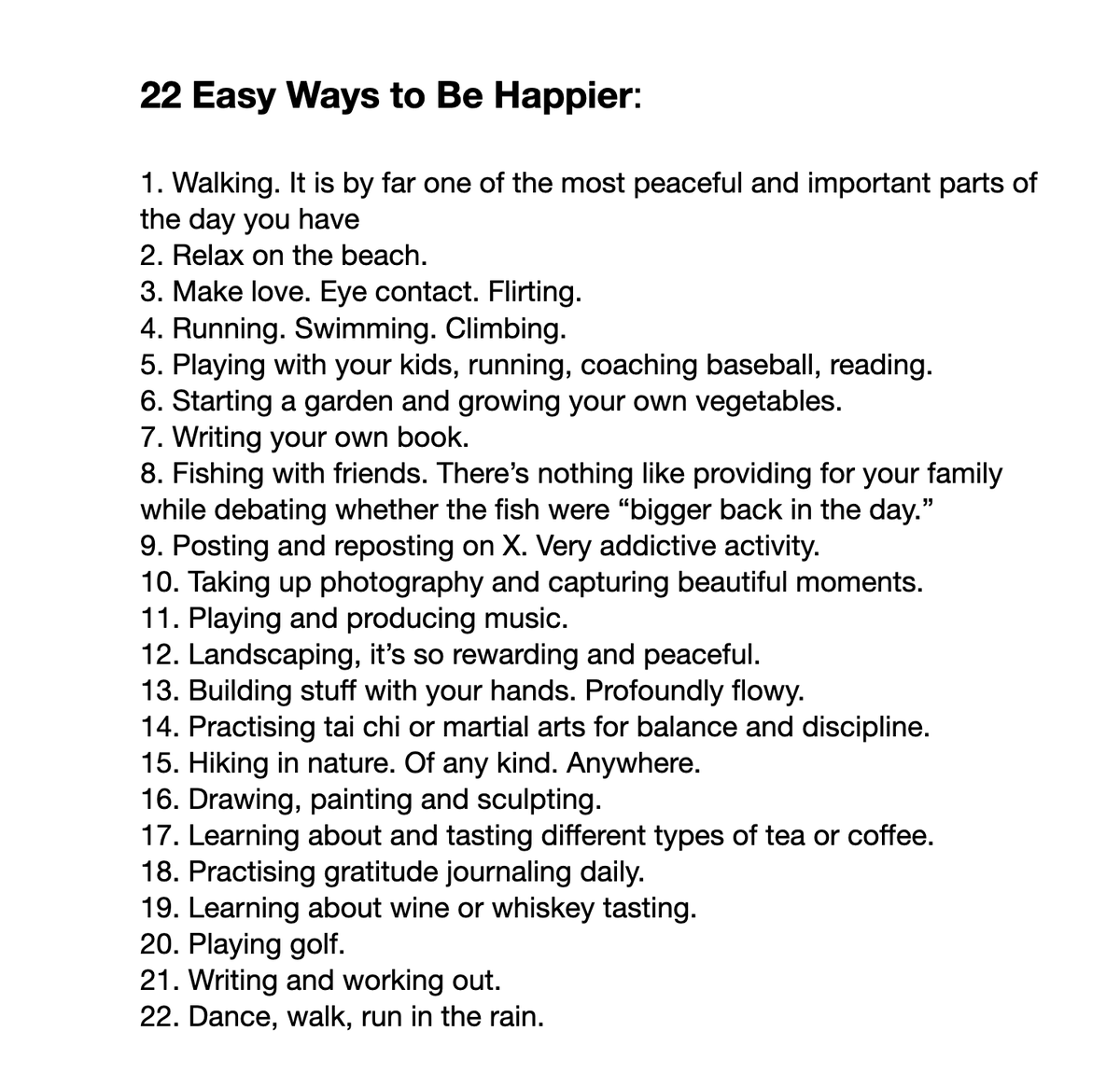 22 Easy Ways to be Happier:
