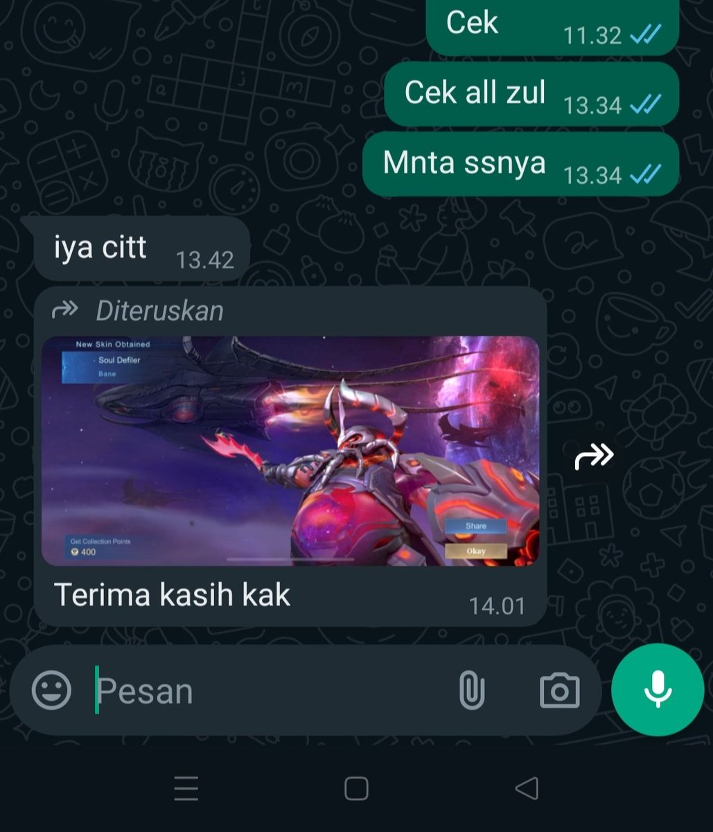 Citratopup's tweet photo. Aku crop soalnya reseller 🙏
Yuk yg mau tap callbacknya
30.000 ajaa sdh dpt skin epic bane
#tapcallback #zonauang #mlbb https://t.co/rVIo4rkQUV