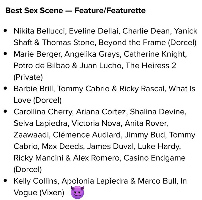 Thanks everyone for your support and @XBIZ for my 3 nominations in just 2 years ❤️💋  @XBIZ #xbizamsterdam<a class="tags" href="/tag/xbiz">@xbiz</a><a href="/tag/xbizamsterdam"class="tags"><span>#xbizamsterdam</span></a><a href="/tag/xbizamsterdam2024"class="tags"><span>#xbizamsterdam2024</span></a>