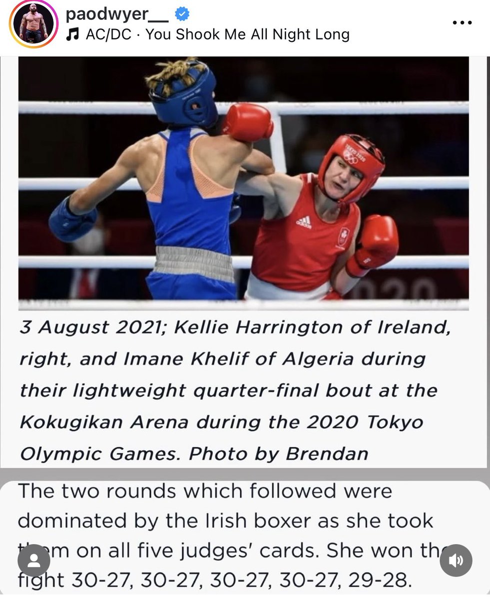 BarefeetSteve's tweet photo. @SoozUK Tokyo 2020. Kellie Harrington didn’t quit after two punches from Khelif. Fact is Khelif isn’t a strong puncher. https://t.co/XvQeVDm5Bu
