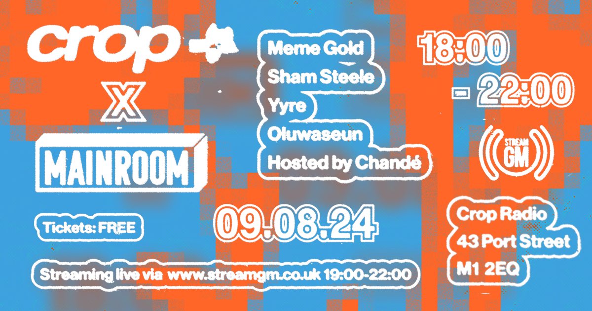 StreamGm's tweet image. StreamGM’s clubbing series MainRoom is live next Friday with Manchester’s CROP Radio resident DJ collective. 
Full story here: streamgm.co.uk/news/mainroom-…
#clubbing #mainroom #livestream #manchester #cropradio