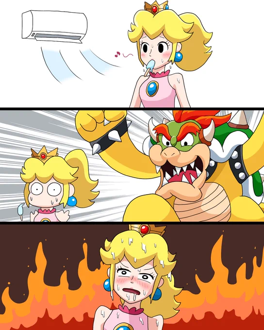 #再掲 猛暑の日に捕まったピーチ姫