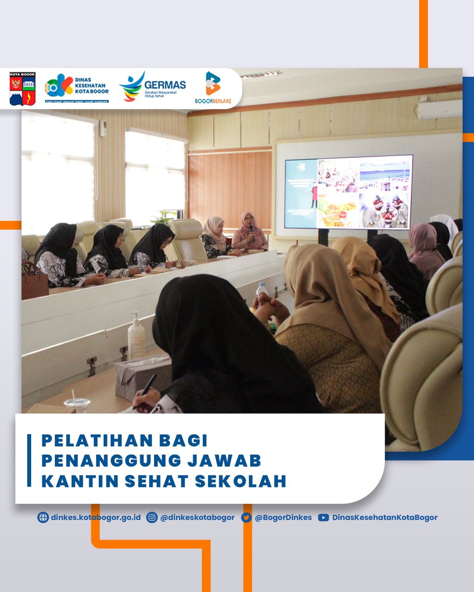 BogorDinkes's tweet image. Halo Sobat Sehat!

Kamis (25/07/2024) Dinas Kesehatan Kota Bogor menyelenggarakan kegiatan Pelatihan bagi Penanggung Jawab Kantin Sehat Sekolah di Paseban Naratama Dinas Kesehatan Kota Bogor. Kegiatan ini dihadiri oleh Penanggung Jawab Kantin Sehat Sekolah.

#kantin #kantinsehat