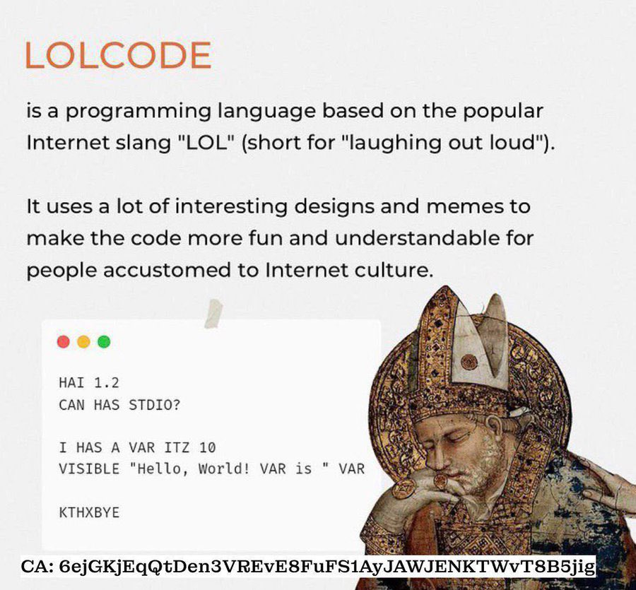 Cptmedao's tweet image. Let’s send #lolcode 

6ejGKjEqQtDen3VREvE8FuFS1AyJAWJENKTWvT8B5jig