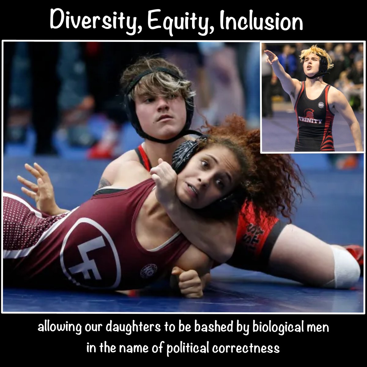 Those infected with the woke-mind virus celebrate our daughters being bashed in the name of DEI and political correctness.