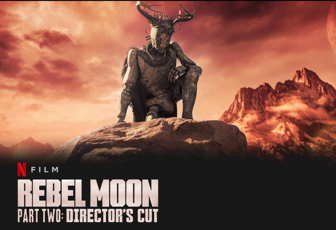 CinemaRareIN's tweet image. Rebels on a remote moon make an impossible stand in "Chapter Two: Curse of Forgiveness," director #ZackSnyder's bigger, bloodier cut of his sci-fi saga.

#RebelMoon — Part Two: #DirectorsCut (2024), now streaming on @NetflixIndia.