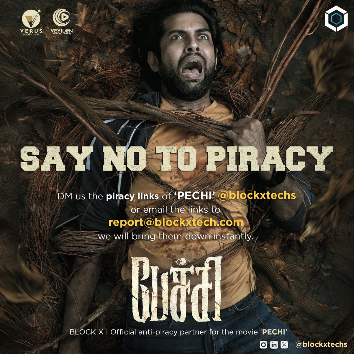 Please say to piracy…if anything you seen please report it to the email id: report@blockxtexh.com
