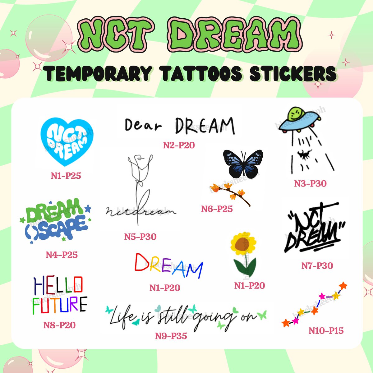 blacksheetph's tweet photo. WTS LFB PH [THEDREAMSHOW3 IN MANILA]

📢Our new NCT DREAM temporary tattoos are now available for pre order for TDS3! 🥰💚 See post &amp; form for info👌

✨️MEET UP ON DAY 1 AT MOA ARENA

Order here: https://t.co/wWdiaNNmHZ

#NCTDREAM_THEDREAMSHOW3_in_MNL 
#THEDREAMSHOW3_in_MANILA https://t.co/6JXYFpEoEw