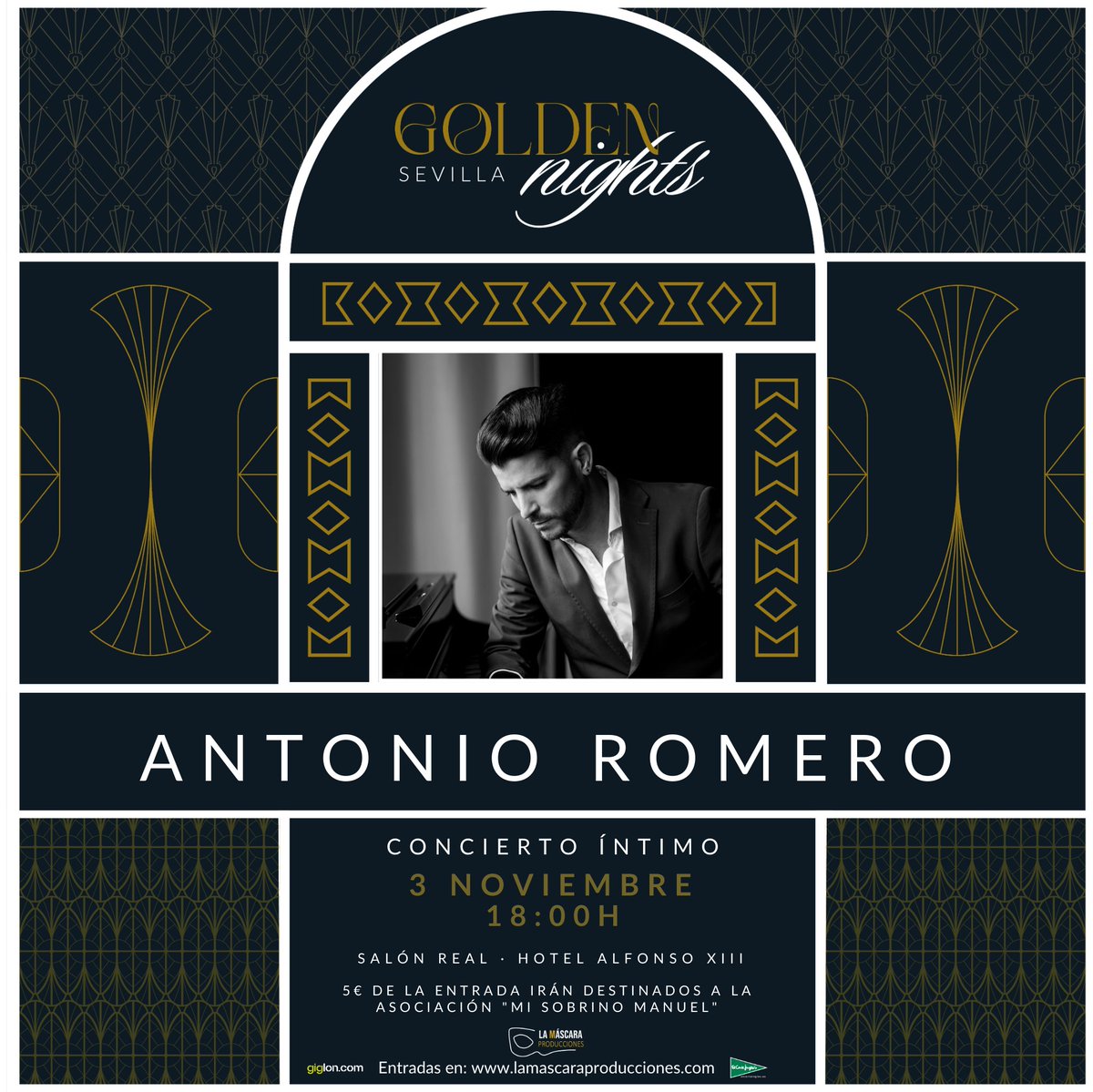 Tenía muchísimas ganas de anunciaros esta gran noticia la cuál, espero poder disfrutarla junto a vosotros.

5€ de la entrada de éste concierto irán destinados para la asociación "MI SOBRINO MANUEL" para la investigación del "Síndrome Dandy - Walker" con afectación al gen RAC1