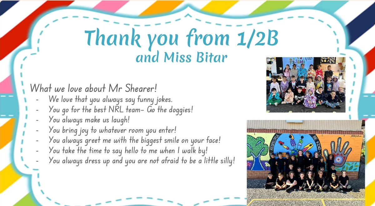 Today was a good day. Here are some slides that were sent to me today as part of Primary Principal Day. Thankyou <a href="/GreenwayParkPS/">GreenwayParkPS</a>