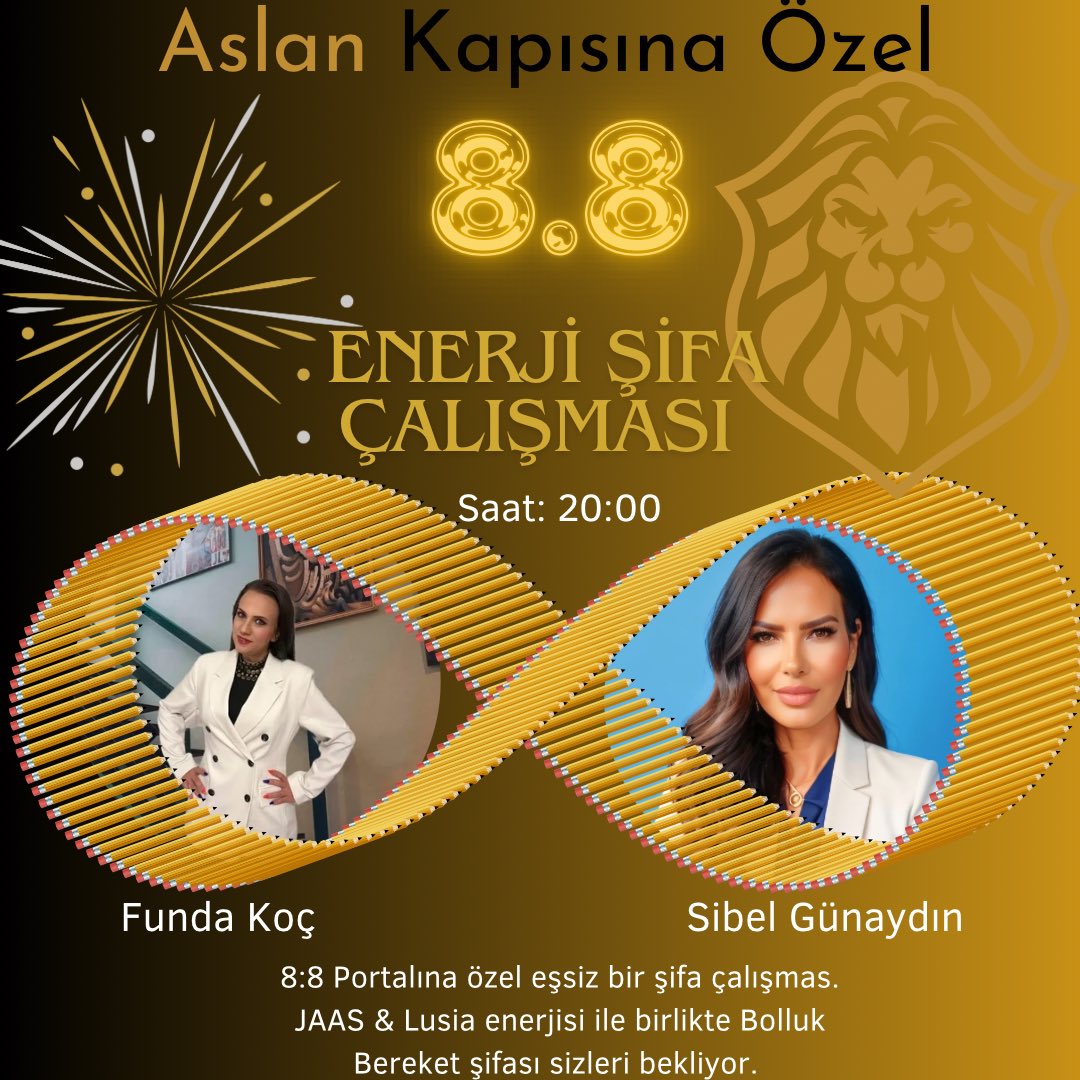 astro_hera's tweet photo. ✨ **8/8 Aslan Kapısı: Bolluk ve Bereket Şifa✨
 
8 Ağustos günü saat 20:00'de JAAS &amp; Lusia enerji sistemleri ile birlikte muazzam bir bolluk ve bereket şifa çalışmasında buluşuyoruz!
 
📅 **Tarih:** 8 Ağustos 2024
🕗 **Saat:** 20:00
Bilgi ve Kayıt için: 0541 615 65 33 https://t.co/UZzJVxZF77