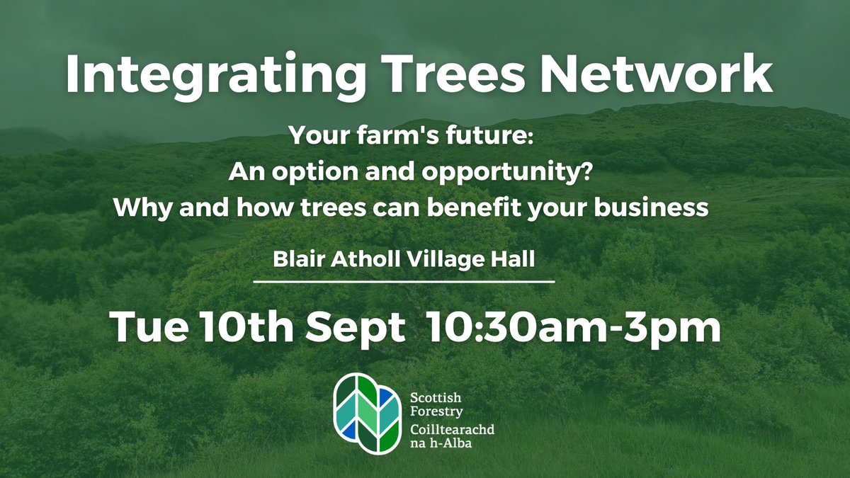 📢Free Integrating Trees Network event📢 

Join the Barbour family of Mains of Fincastle farm and see how they've successfully planted trees as part of their farm business. 

With so many benefits, #integratingtrees has been transformative!

Booking ➡️: bit.ly/YourFarmsFuture