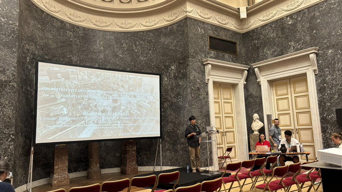 R. Fukai presents non-destructive advanced #curation of particles and aggregates which are essential for preserving returned extraterrestrial, precious, or Limited samples of e.g. #Bennu, #Ryugu and in the Future #Mars