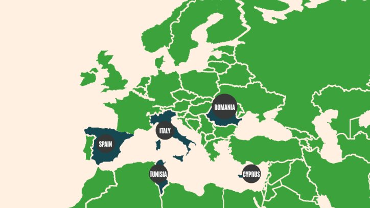 Meet our pilot areas: Spain, Romania, Tunisia, Cyprus, &amp; Italy! 👋

A community-led approach will be used to test social, technological, &amp; nature-based innovations for combatting desertification 🇪🇸🇷🇴🇹🇳🇨🇾🇮🇹

Stay posted: our new website is almost ready to share! 💫 #HorizonEurope