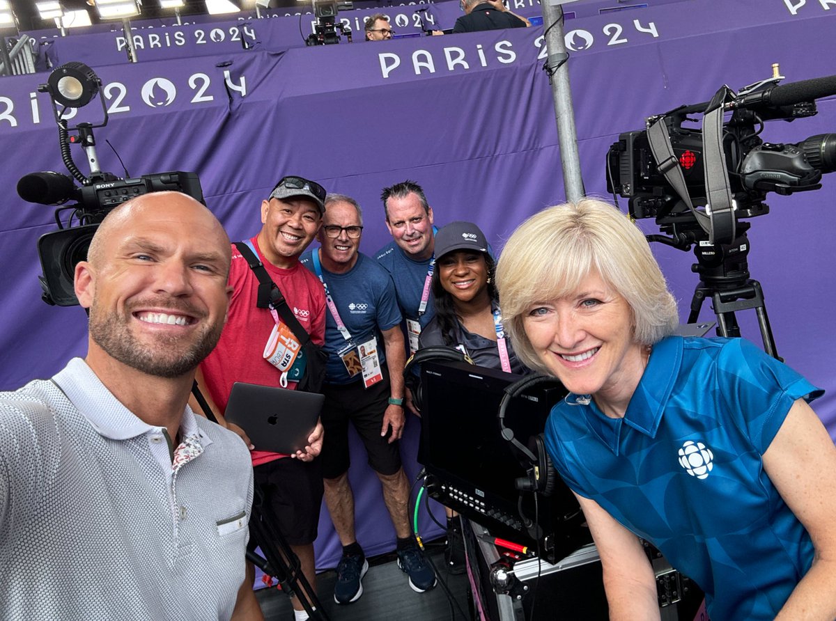 From the pool immediately into track and field and so thrilled to be alongside this talented CBC and Radio Canada crew.

Prepared. Professional. And ready to bring you the stories from Stade de France. It should be a magical nine days.