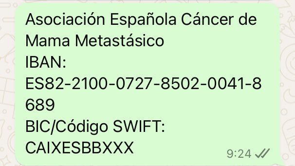Lo único que me da calma después de perder a Elsa es hacer cosas que sé que a ella le hubieran gustado y que hubiera hecho; como donar a la Asociación de Cáncer de Mama Metastásico. Quien quiera sumarse que ponga en el concepto Donación Elsa Llorente. 💜🥺
