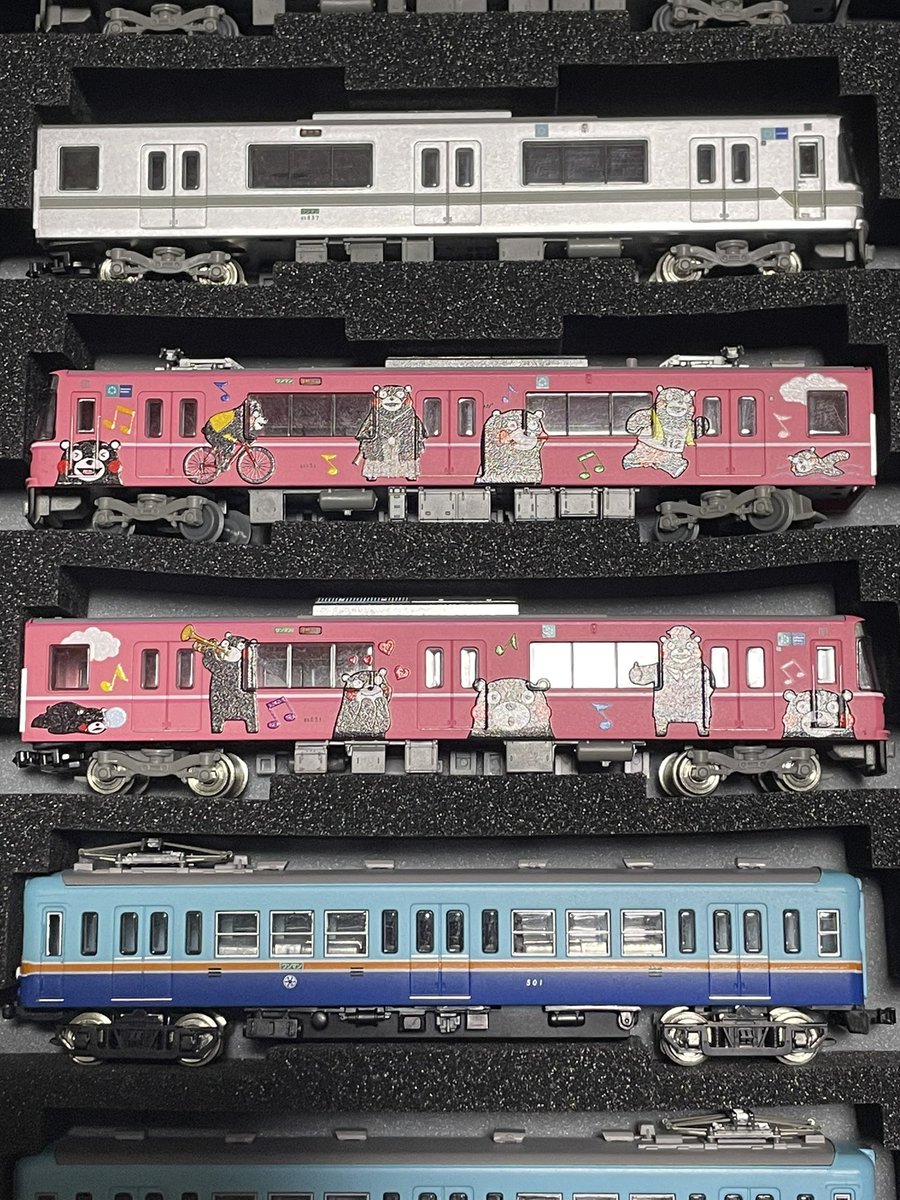 鉄道コレクション熊本電鉄くまモンラッピング電車（ホットピンク）着弾