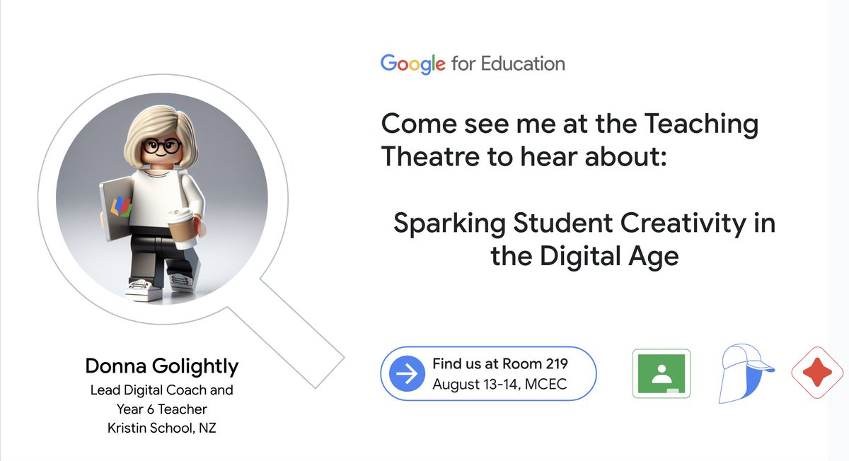Donna Golightly (@donnagolightly1) on Twitter photo Super excited about <a href="/EduTECH_AU/">EDUtech Australia</a> & catching up with some awesome educators ๐
Also looking forward to sharing some fun ways to use #GoogleExperiments to spark #creativity
<a href="/GoogleForEdu/">Google for Education</a> #VIA21 <a href="/GEG_NZ/">GEGNZ</a> Super excited about <a href="/EduTECH_AU/">EDUtech Australia</a> & catching up with some awesome educators ๐
Also looking forward to sharing some fun ways to use #GoogleExperiments to spark #creativity
<a href="/GoogleForEdu/">Google for Education</a> #VIA21 <a href="/GEG_NZ/">GEGNZ</a>