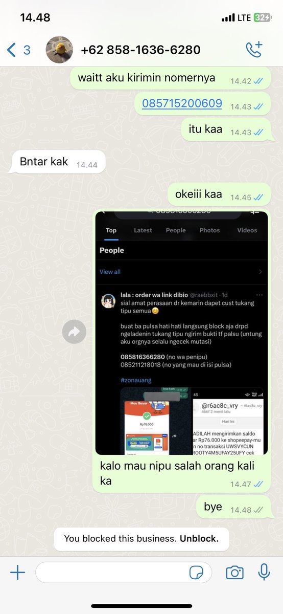 blubbybb's tweet image. scammer 

+62 858-1636-6280
085816366280