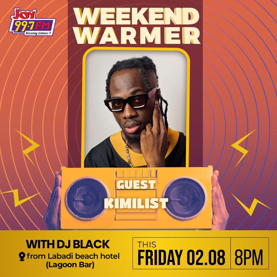 kimilist_'s tweet photo. @Joy997FM Weekend Warmer with @djblack inside Lagoon Bar - Labadi Beach Hotel, Today 8pm , see yall there 🫶🏽 https://t.co/Cnmpb4Swbv