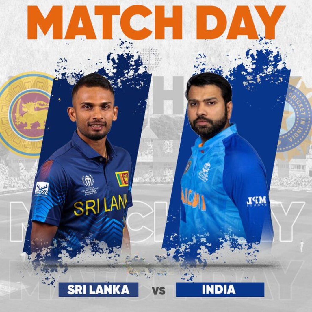 Probashofficial's tweet image. The stage is set for an epic clash! 🏏 India vs. Sri Lanka today - who will emerge victorious? Don&apos;t miss the action! #IndVsSL #Cricket #MatchDay