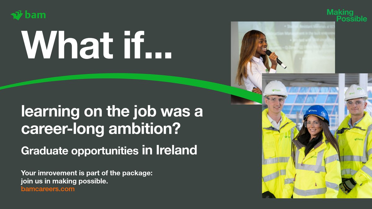 bamukandireland's tweet photo. Interested in the graduate opportunities in Ireland?

We’re looking for talented people to join us today - so that together we can build a sustainable tomorrow.

👉 Apply here: https://t.co/0eMcuhnGXr

#MakingPossible #EarlyCareers #GraduateOpportunities https://t.co/lOPAaGYT9G