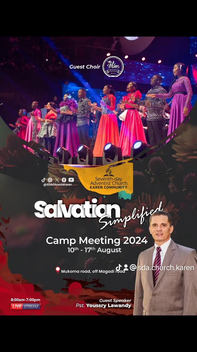 Camp Meeting 2024
Karen Community SDA Church
Salvation Simplified. 

10th - 17th August 
See you there!
#sda #campmeeting #salvation #simplified #community