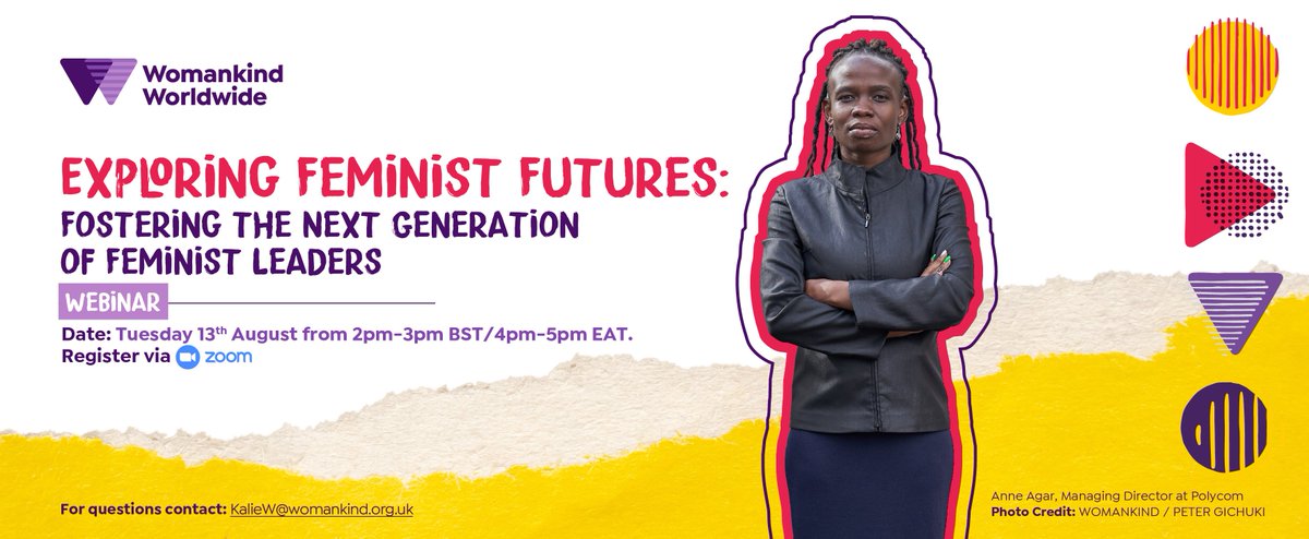 📢Join us on 13th Aug for our webinar on ''Exploring Feminist Futures: Fostering the next gen of feminist leaders'' will explore flexible funding &amp; the progressive work ahead. Featuring: <a href="/polycomdev/">Polycom Girls 💛💙💖</a>,<a href="/ywli_info/">#EndFemicideKe</a> &amp; <a href="/MEMPROWUganda/">MEMPROW</a>

Register here us06web.zoom.us/webinar/regist…
