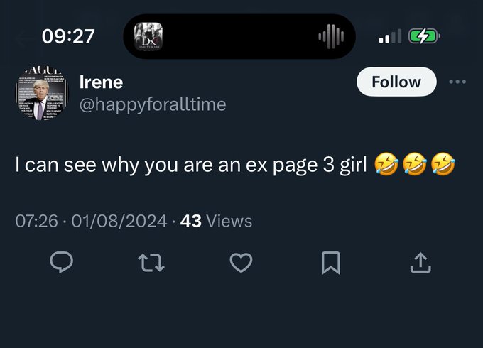 When they block you before you can reply. Pussies.  Ex Page 3 because I have BREAST CANCER, dumb B!!