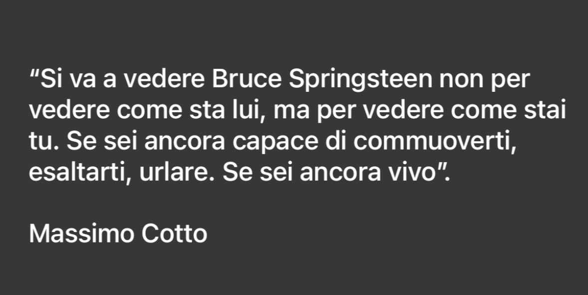 Sta tutto qui.
Dirlo meglio è impossibile.
Ciao Massimo.
❤️🙏💔
#MassimoCotto
#Springsteen 
#VirginRadio