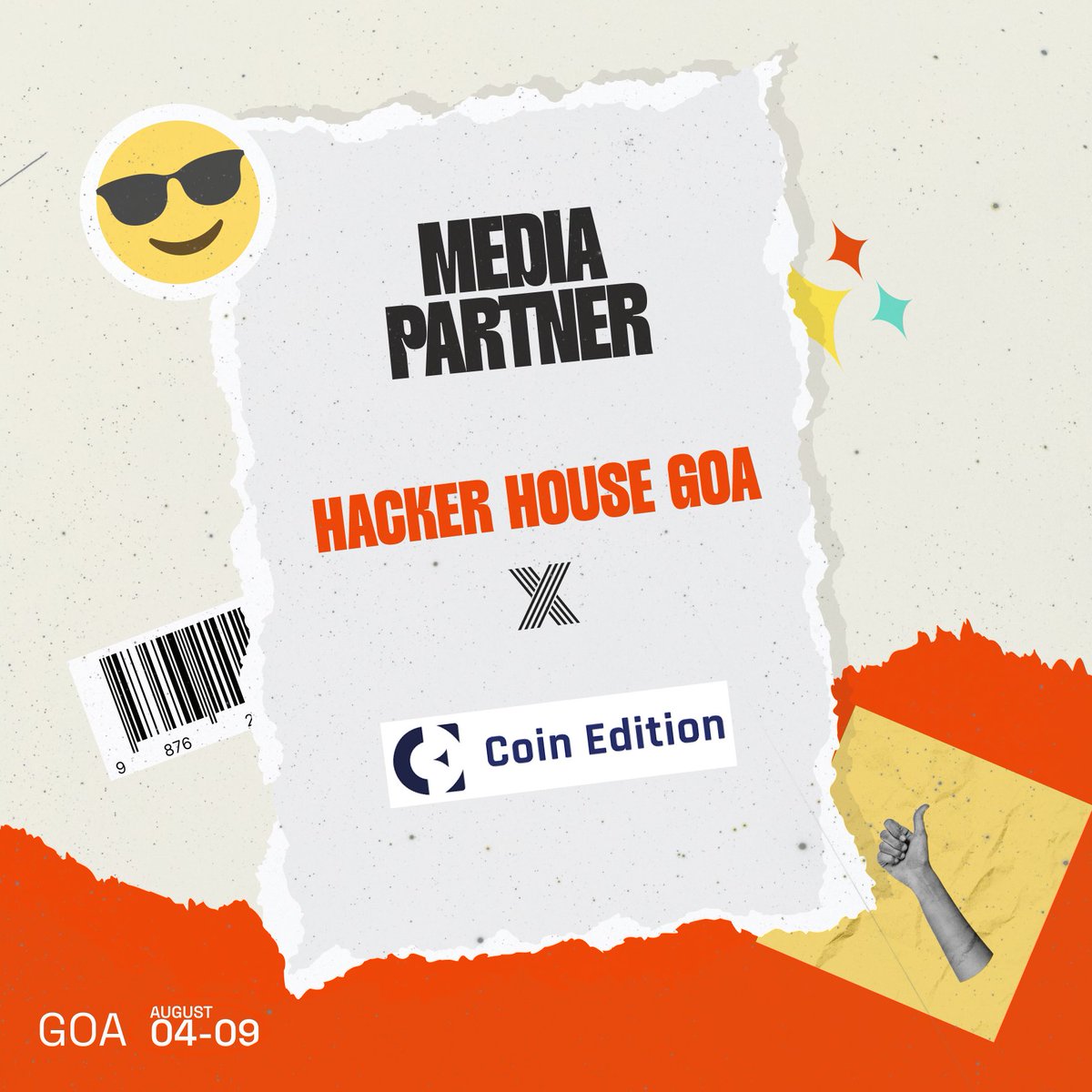 247pmstudio's tweet image. 📰 Breaking News 📰

Huge shout out to @CoinEdition  for being the voice of our Hackathon on the Beach🌴

We&apos;re excited to have them as our media partner at Hacker House Goa, ensuring you stay updated and informed.

Join 200+ top hackers in Goa, from 4 to 9 August🫡

#CoinEdition