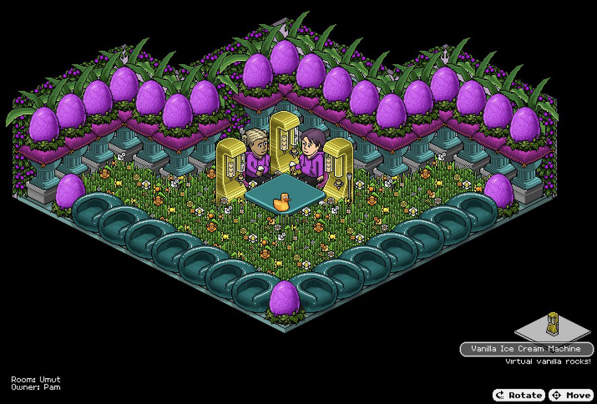 ✨Pam &amp; Umut’s Origins Giveaway ✨

Ice Cream Maker 🍦
3 Winners 🙌🏽

To enter:

💜Follow <a href="/MiracleHabbo/">Pam✨</a> &amp; <a href="/TinyCypriot/">Chain</a> 

🩷 Retweet 

💜Tag 1 friend 

Goodluck cuties 🩷

#Habbo #HabboHotelOrigins #HabboOrigins