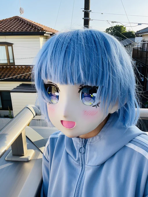 #きぐるみ #むにむに製作所   夏の依羽緒です。西日が綺麗です…暑い日が続きますが頑張って生きましょう^^ (ちなみに外で撮ったのですっごく暑かった)