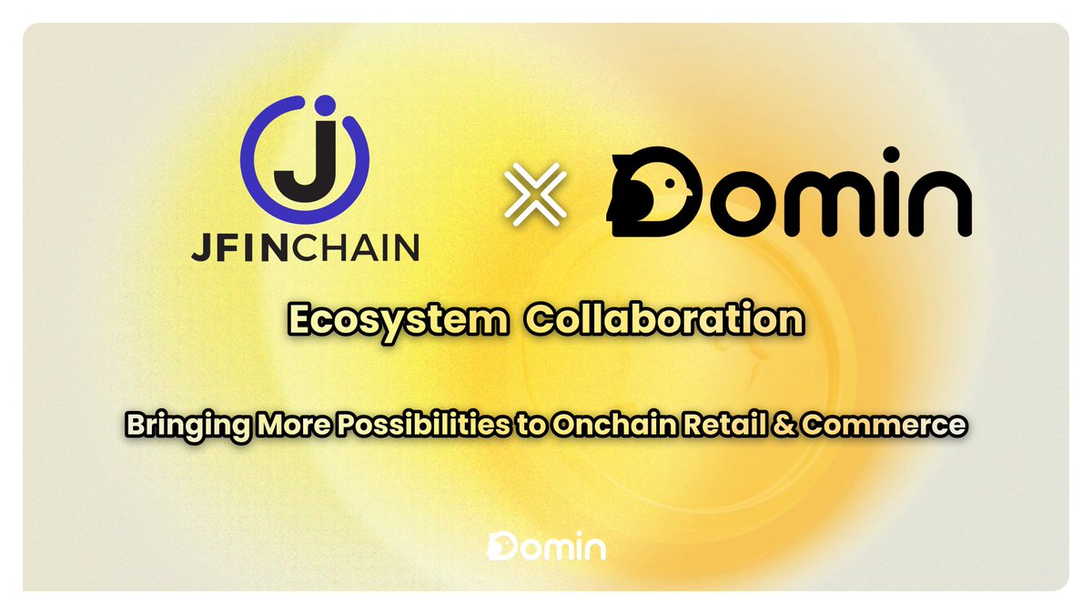 Domin_Network's tweet photo. Domin Network is now an ecosystem member of @JFinofficial!✨

To celebrate, we are giving away:
🎁 100 $DOMIN (100 winners)
Join here: https://t.co/1AOgRlMjC9 https://t.co/RIbRXL95it