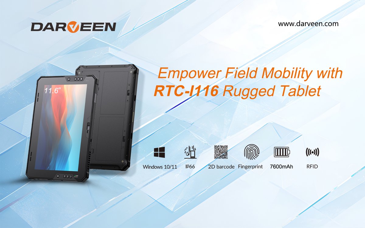DarveenTechnol2's tweet photo. Engineered for enhanced productivity, Darveen's rugged tablet computers are versatile, providing optimal performance for the mobile workforce.
Learn more: https://t.co/uM3jzva6cr
#Darveen #Ruggedtablets #windowsruggedtablets https://t.co/igqYSeQHCV