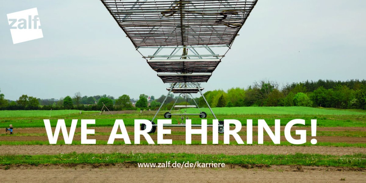 We’re hiring! (f/m/d)  

73-2024 PhD student to analyse GHG gas emissions

74-2024 Student assistant to help in the laboratory

75-2024 Student assistant to assist with field work

76-2024 Researcher in hydrological and soil erosion modelling

Apply under: zalf.de/de/karriere/st…