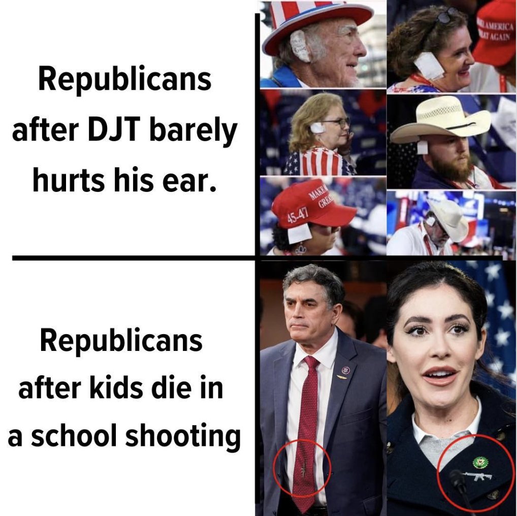 TheDemCoalition's tweet image. We wish they cared as much about the school children who get slaughtered in their classrooms.

Tell Congress to ban assault weapons and large capacity magazines and pass comprehensive legislation to reduce gun violence here: bit.ly/31cmLXG

#GunSafetyNow
