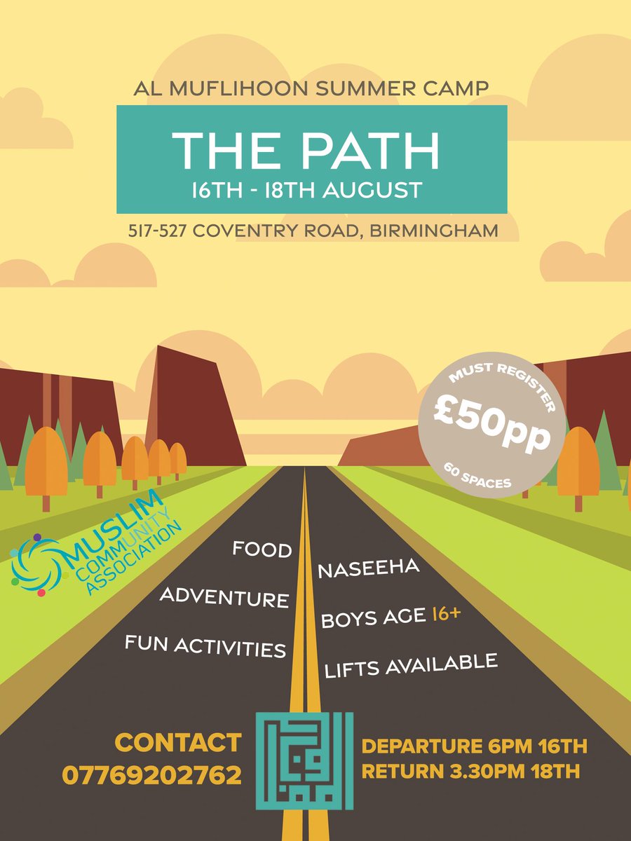 Join Us for Al Muflihoon Summer Camp 2024  “The Path” hockwellringmasjid.org.uk/join-us-for-al…