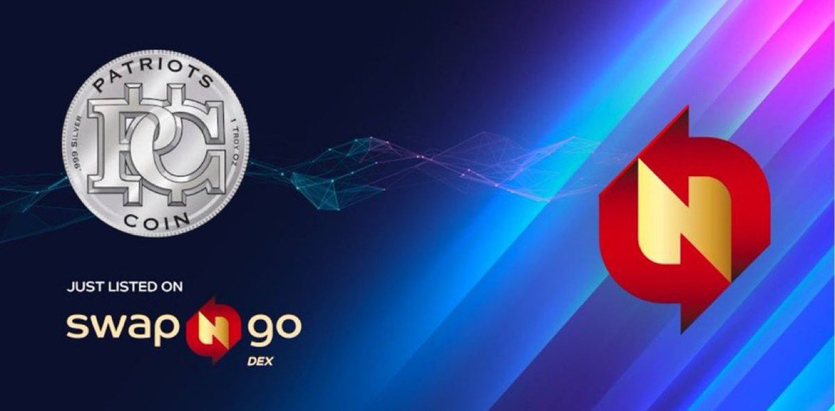 patriotscoin's tweet photo. Patriot Coin (PTC) is now listed on SwapNgo Dex swapngo.exchage on the ETH chain! 💰 #Crypto #ptc #preme #yertle #btc #bitcoin #Ethererum #SwapNgo #Blockchain #patriots https://t.co/sGkBnHgCmL