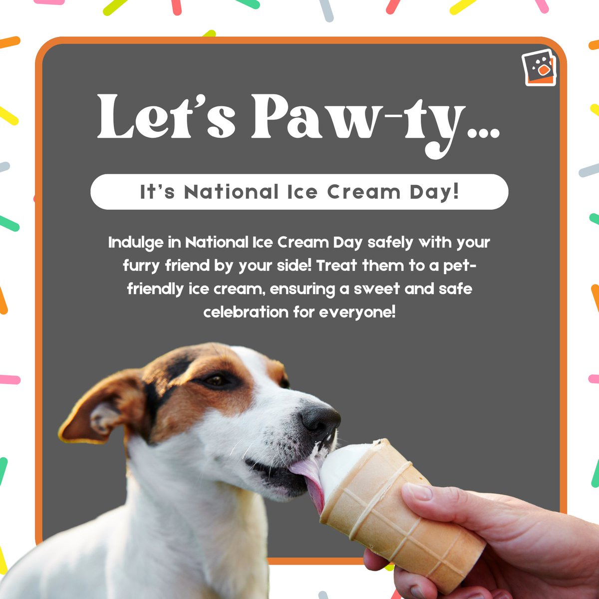 🍦🐾 Let's Paw-ty, it's National Ice Cream Day! Whip up a pet-friendly treat and celebrate with your favorite four-legged companion! It's a sweet day for all! 🐶💕 #PawtyTime #NationalIceCreamDay