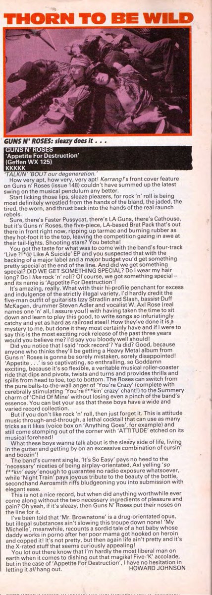 OldKerrang81's tweet image. July 23, 1987

KERRANG REKORDZ

#AppetiteForDestruction