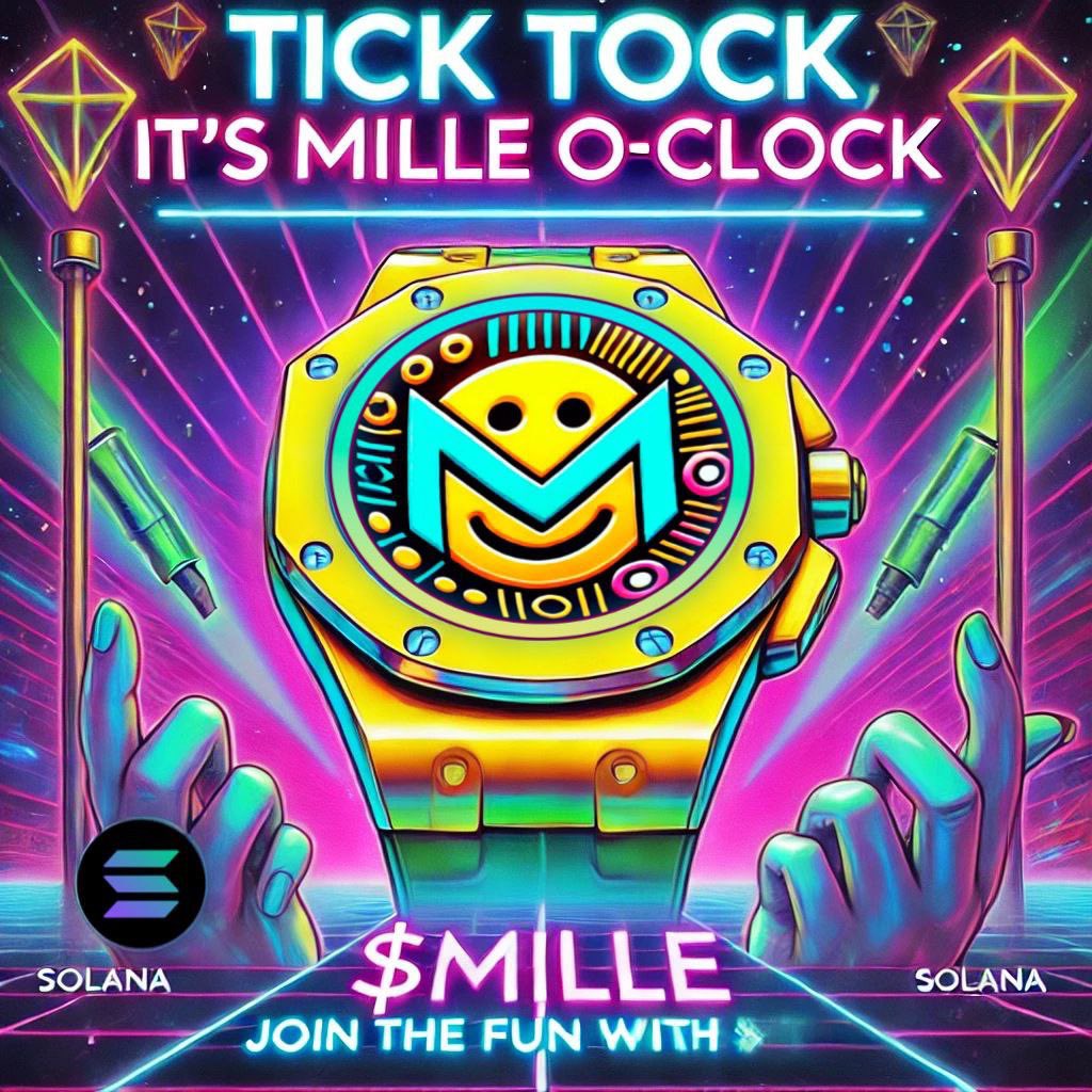 RMilleCoin's tweet photo. 🚨To celebrate reaching our ATH! we’re doing a giveaway! We’re giving away 100,000 MILLE & 1 SOL! 🎉 

How to enter:

1.Rate us on DEX Screener with a 🚀 https://t.co/sjE3i66hoq

2.RT this post & comment & your SOL address

3.Join our TG https://t.co/o7kCCKFdWv & say Hi 👋

#Sol #Solana