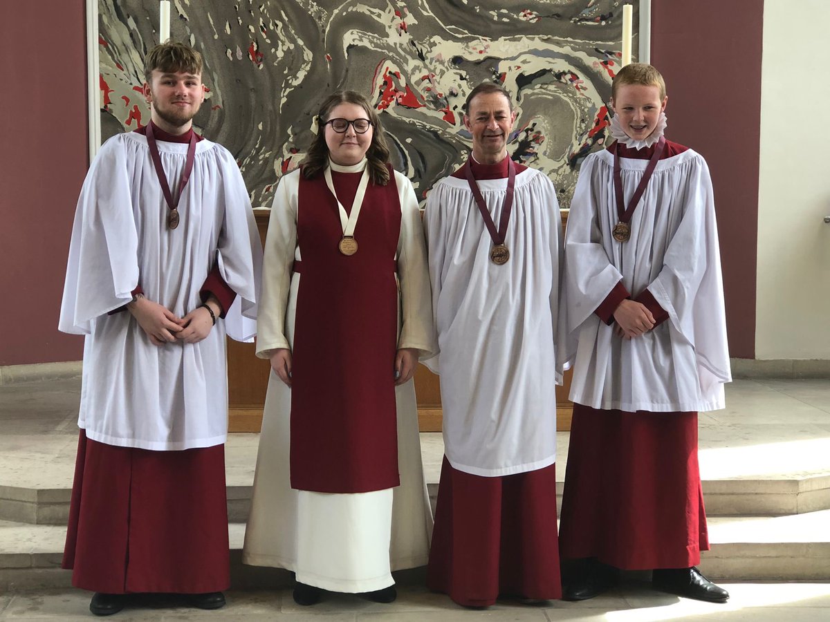 Choir valedictions today: congratulations to those finishing as choristers and those moving on to new things. Many thanks for the highly valued contribution you have all made to the choir.