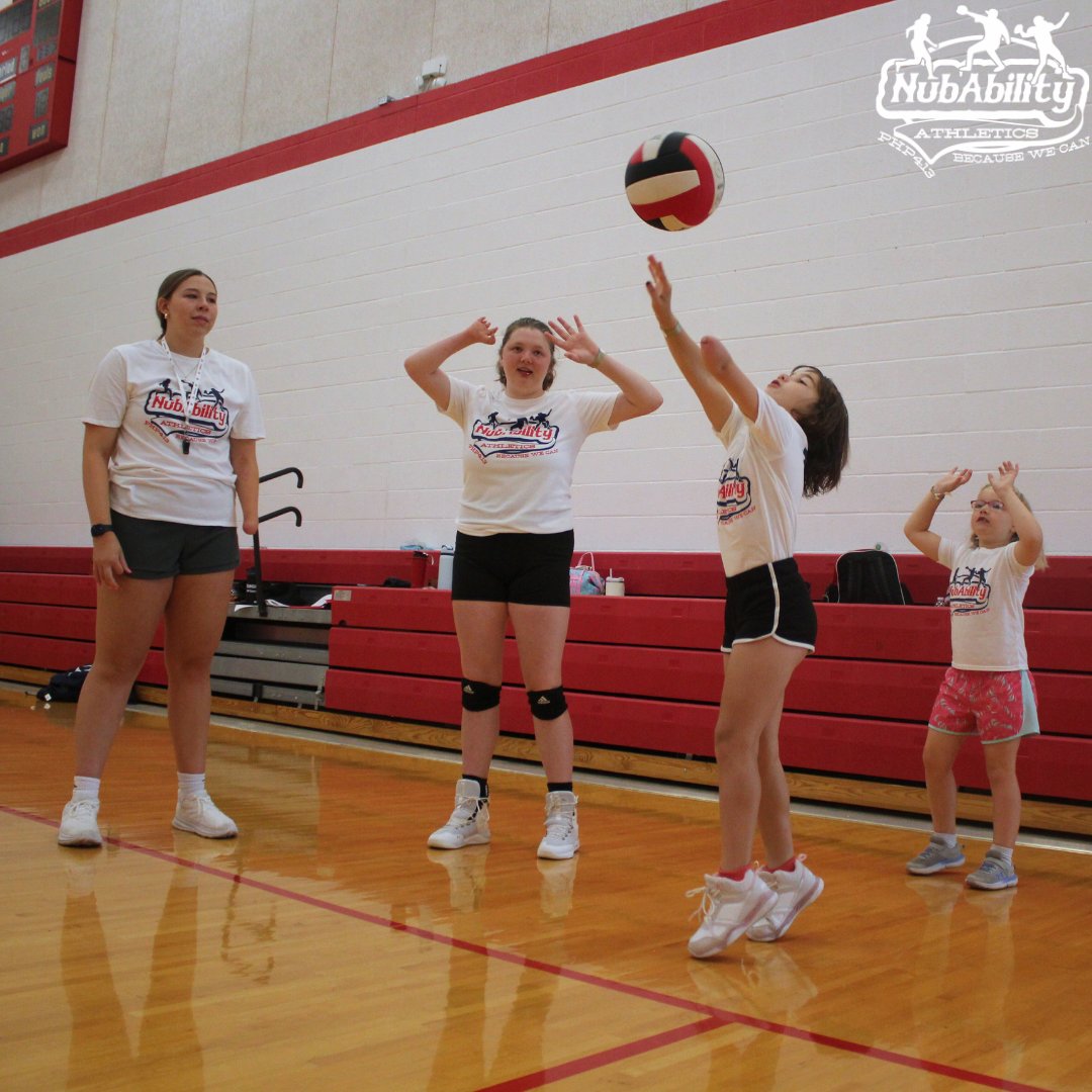 NubAbility's tweet photo. The sky's the limit at #NubCamp2024 with our Volleyball team! Our champion coaches teach the campers to play all out. ๐
#adaptive #Dontneed2 #GoldbloodedChampion #sports #volleyball #limbdifferent https://t.co/LeUbnlgroB